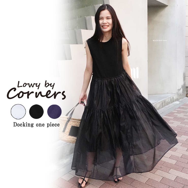 ノースリーブドッキングワンピース[品番：TRIW0003768]｜CORNERS