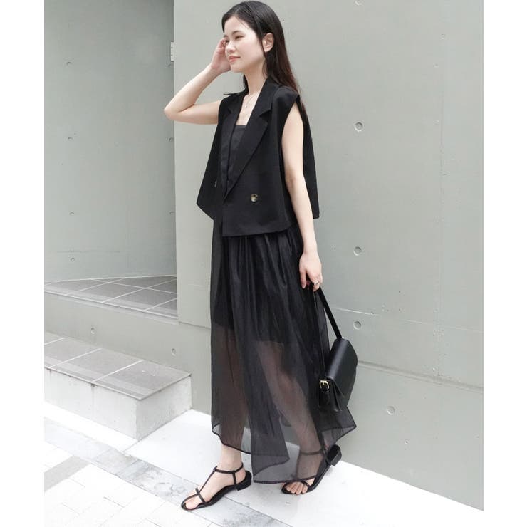 ナイロン×オーガンジーシースルーキャミワンピ | CORNERS  | 詳細画像12 