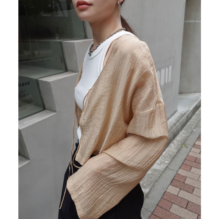 新品　2wayリボンブラウス 楊柳2wayリボンブラウス[品番：TRIW0003807]｜CORNERS