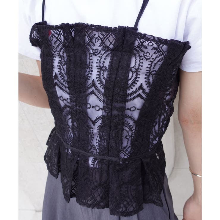 刺繍オーガンジータックビスチェ | CORNERS  | 詳細画像11 