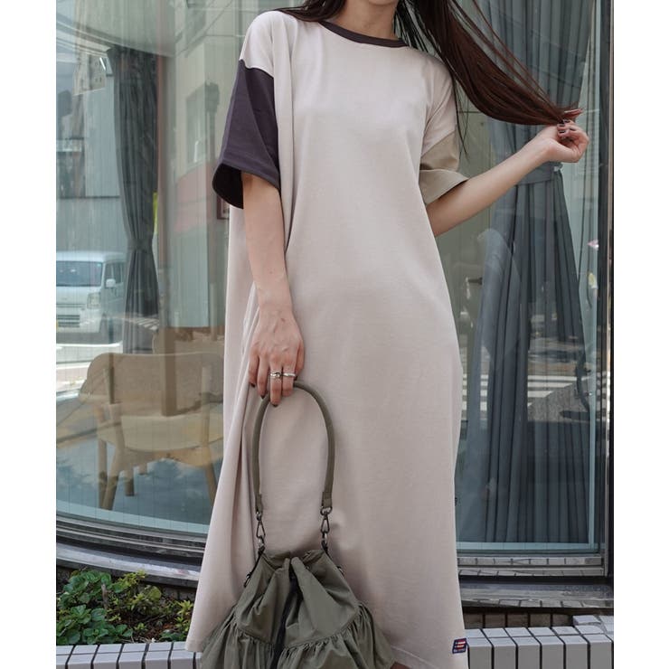 コットンリネン Aライン シャツワンピース ルーズシルエット ワンピース ロング シャツワンピース ゆったり マキシ丈 襟付き