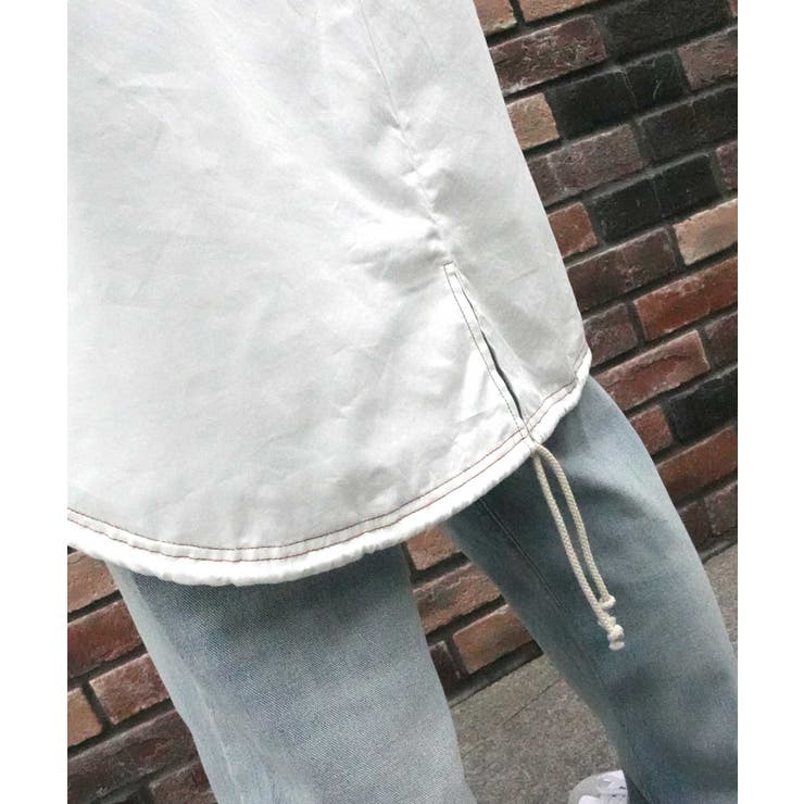 デニム切り替えオーバーサイズチュニックTシャツ[品番