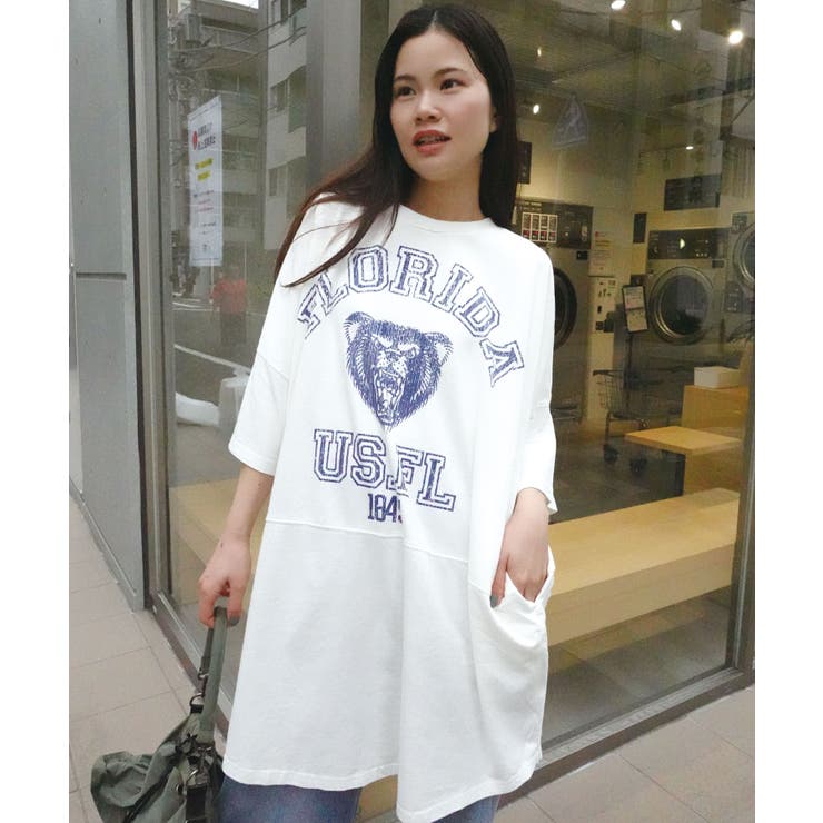 ピグメントBEARオーバーサイズTシャツ[品番：TRIW0003682]｜CORNERS  （コーナーズ）のレディースファッション通販｜SHOPLIST（ショップリスト）