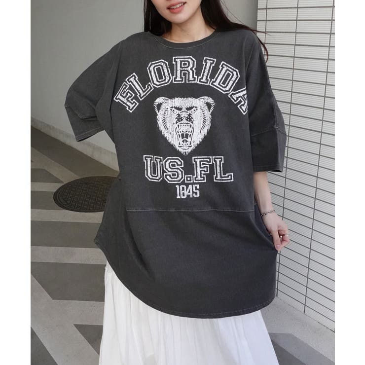 ピグメントBEARオーバーサイズTシャツ[品番：TRIW0003682