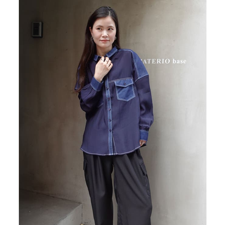 ブラウス シャツ シアーGシャツ レディース Gready Brilliant ブラウス シャツ シアーデニムシャツ