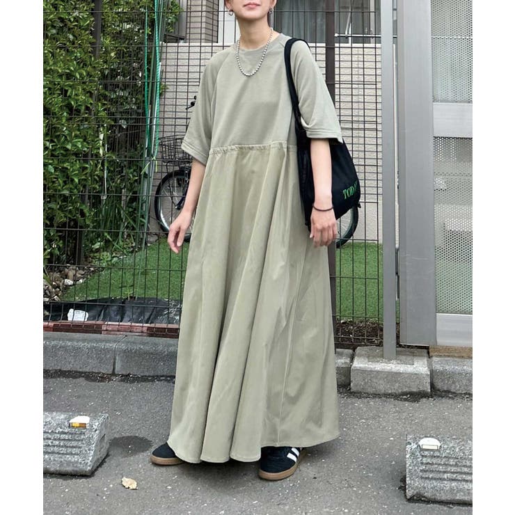 CORNERS by KR】半袖スウェットドッキングワンピース[品番