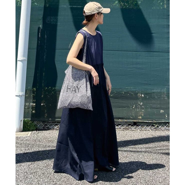 ネイビー | 【CORNERS by KR】ショルダータックノースリドッキングワンピース | CORNERS 