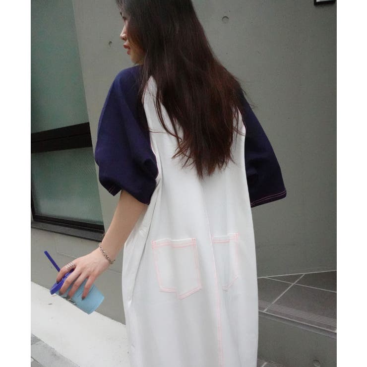 【CORNERS by yui】配色ステッチラグランTシャツワンピース | CORNERS  | 詳細画像18 