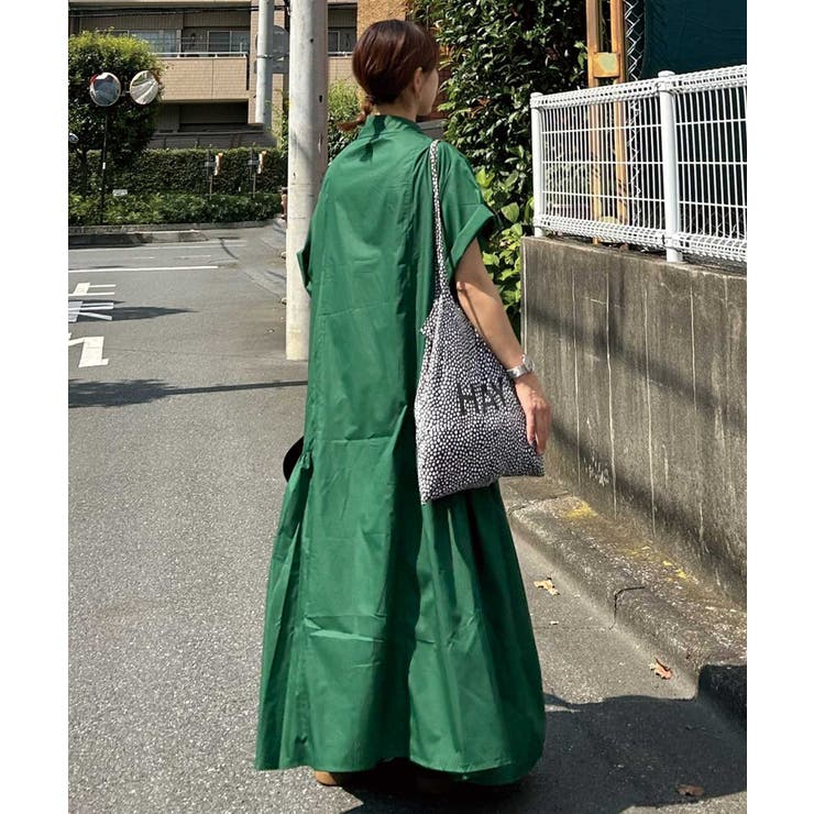 【返品交換不可】 ナイジェルケーボン ギャザー プリーツ ロングシャツワンピース ワンピース