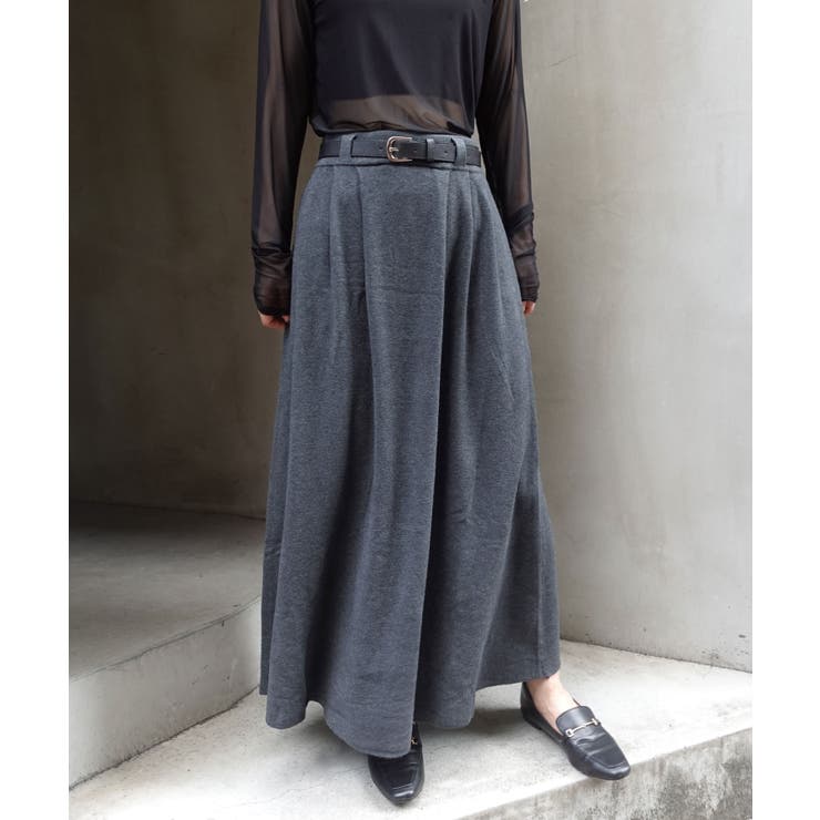 ベルト付きニットスカート[品番：TRIW0003843]｜CORNERS （コーナーズ