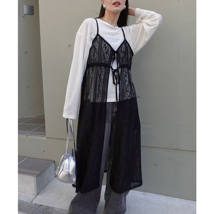 y2k ❤︎ hysteric glamor レースキャミワンピース gossip!ロサンゼルス ワンピース Y2Kヴィンテージ風 Vネック