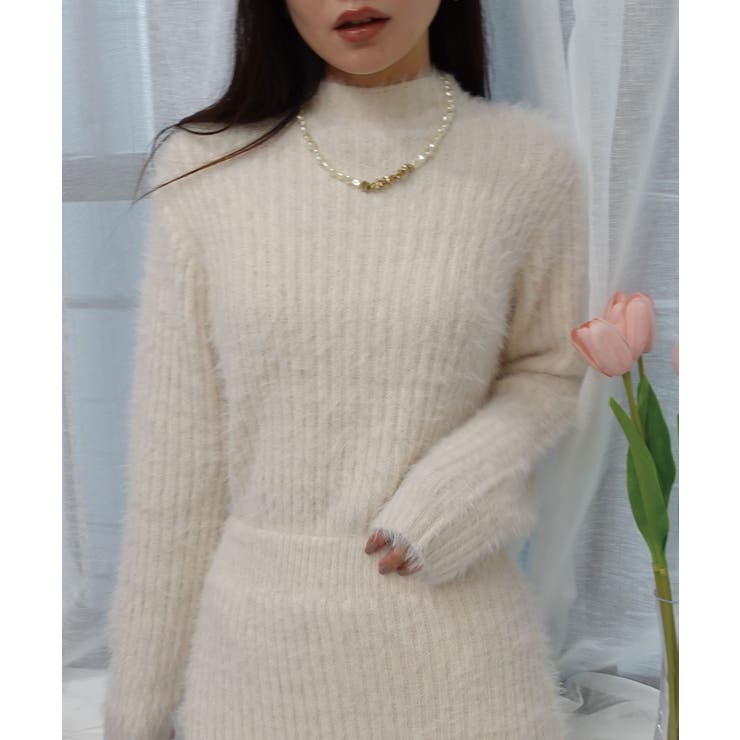 ショートフェザーハイネックリブトップス | CORNERS  | 詳細画像2 