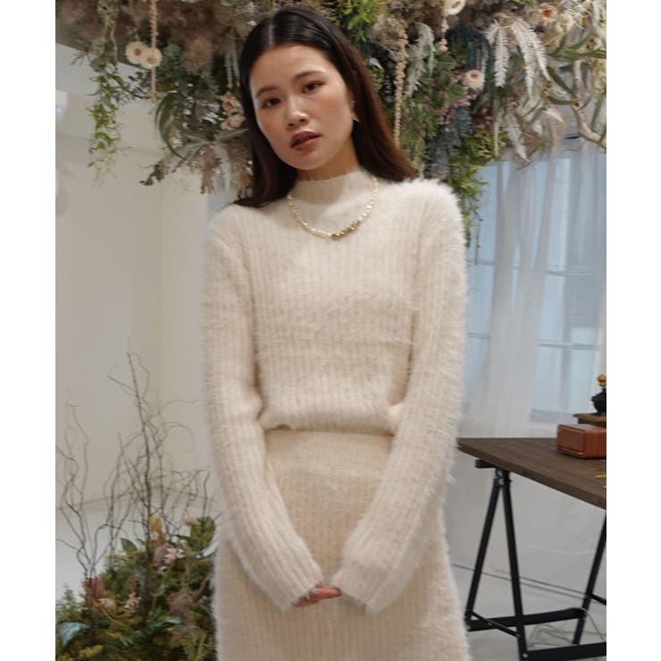 ショートフェザーハイネックリブトップス | CORNERS  | 詳細画像4 