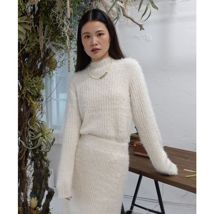 ショートフェザーハイネックリブトップス | CORNERS  | 詳細画像5 