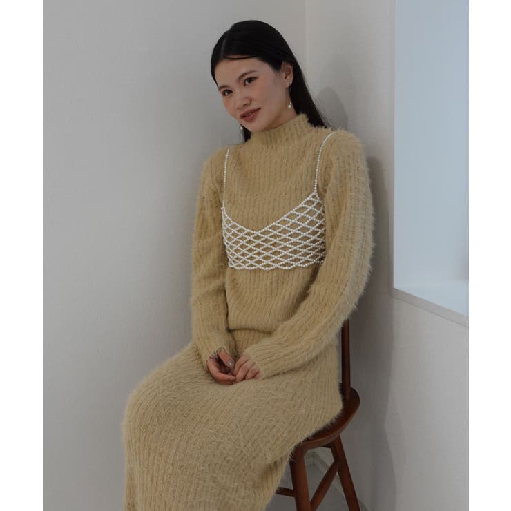 ショートフェザーハイネックリブトップス | CORNERS  | 詳細画像8 