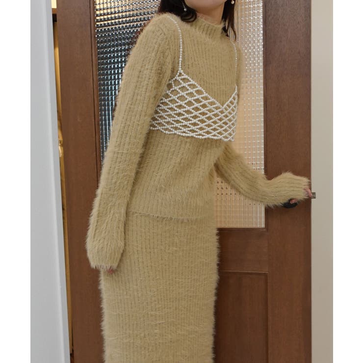 ショートフェザーハイネックリブトップス | CORNERS  | 詳細画像9 