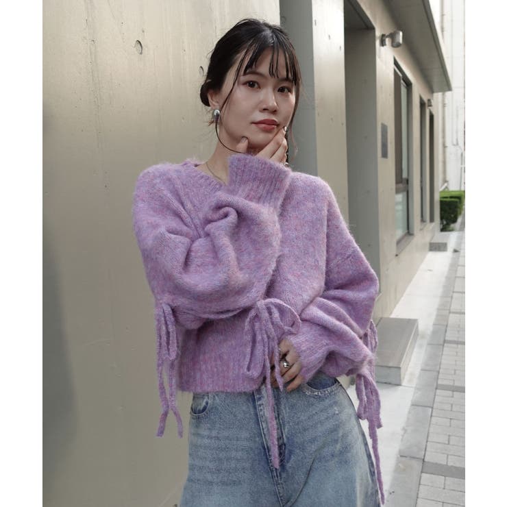 袖リボン起毛シャギーショートニット | CORNERS  | 詳細画像15 