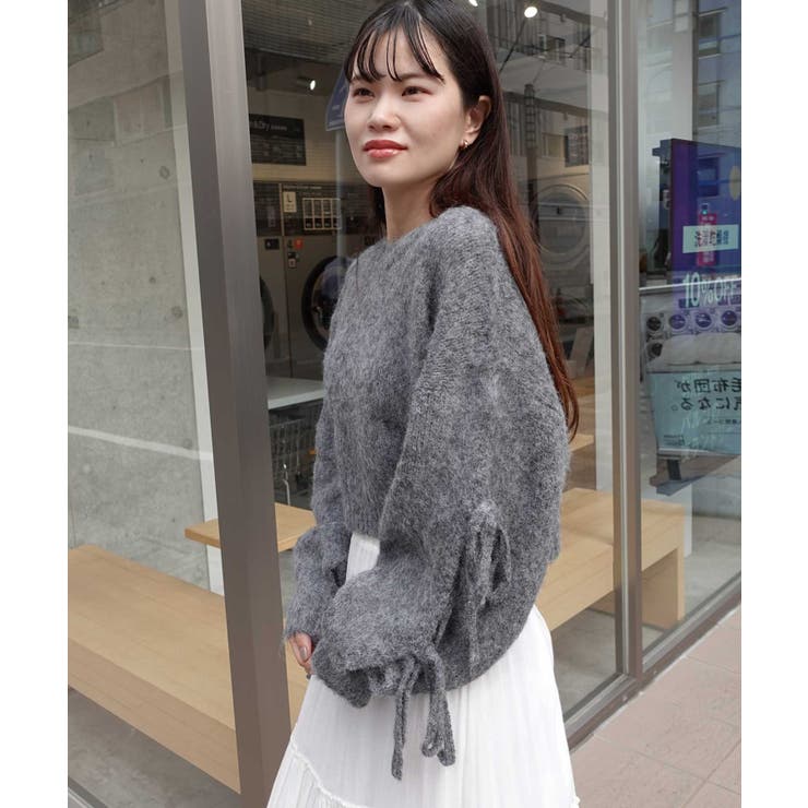 袖リボン起毛シャギーショートニット | CORNERS  | 詳細画像7 