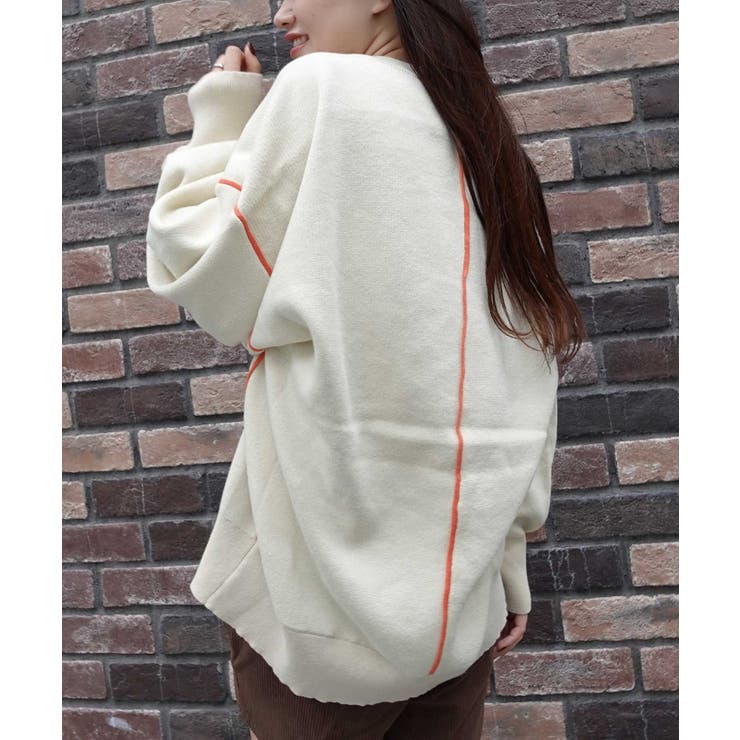 配色ラインコクーンニットプルオーバー | CORNERS  | 詳細画像3 