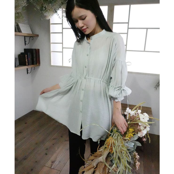 楊柳リボンギャザーブラウス | CORNERS  | 詳細画像2 