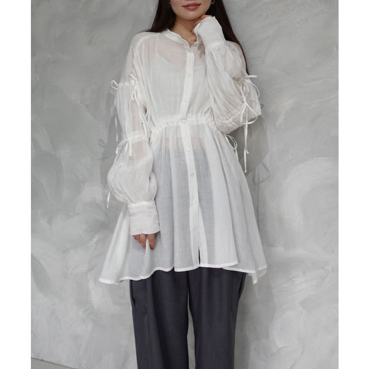 楊柳リボンギャザーブラウス | CORNERS  | 詳細画像9 