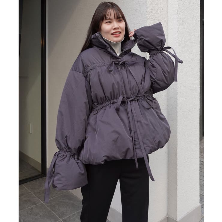 ナイロンタフタファイバーダウンリボンジャケット[品番：TRIW0003942