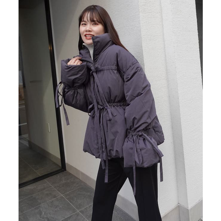 ナイロンタフタファイバーダウンリボンジャケット[品番：TRIW0003942