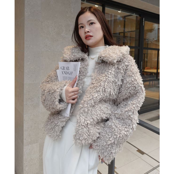 プードルボア2wayカラーショートジャケット ファーコート コート | CORNERS  | 詳細画像9 