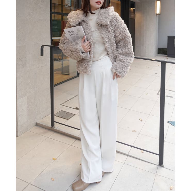 プードルボア2wayカラーショートジャケット ファーコート コート | CORNERS  | 詳細画像2 