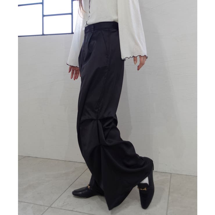 マットサテンサイドタックパンツ[品番：TRIW0003979]｜CORNERS  （コーナーズ）のレディースファッション通販｜SHOPLIST（ショップリスト）