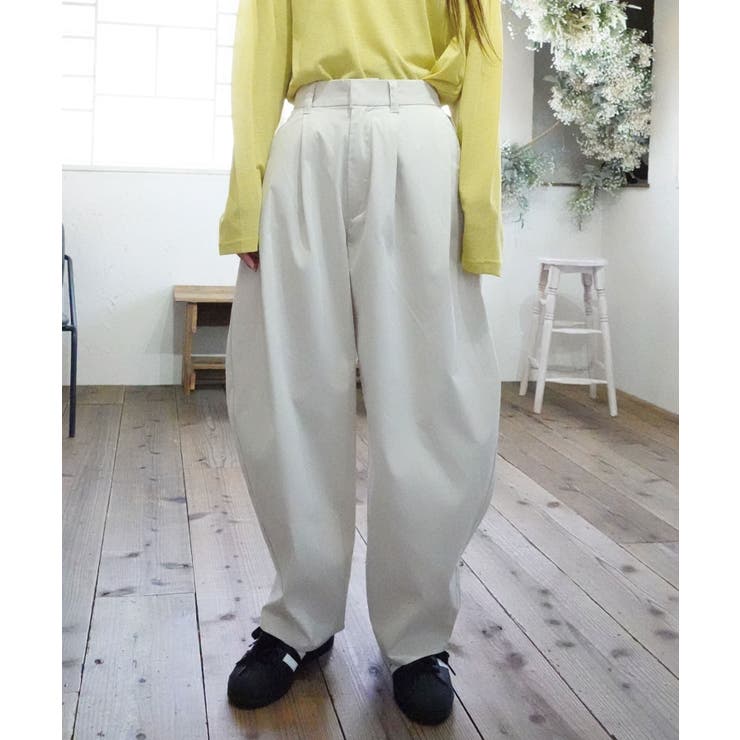 プーンページ ツイルサイドタックコクーンパンツ[品番：TRIW0003981]｜CORNERS