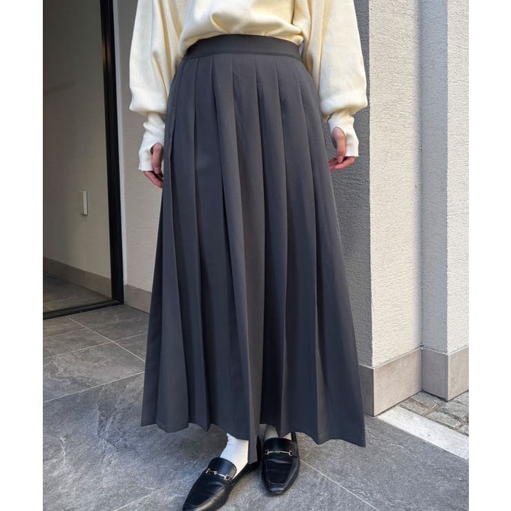 ロングタックプリーツスカート[品番：TRIW0004010]｜CORNERS