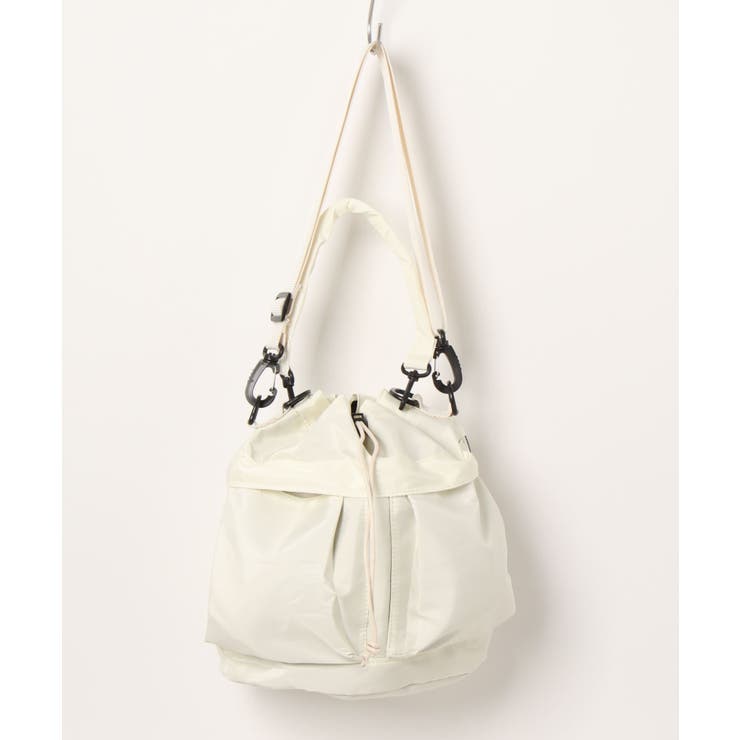 アイボリー | 2wayドローストリングナイロンバッグ | CORNERS 