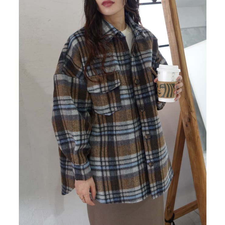 起毛チェックシャツジャケット[品番：TRIW0003894]｜CORNERS