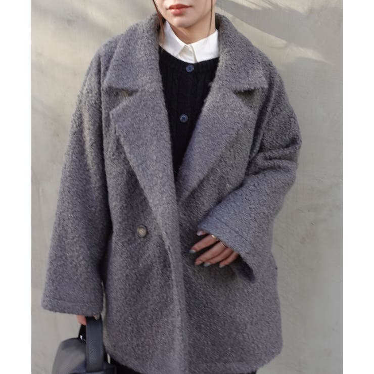 グレー | シャギーテーラーコート | CORNERS 