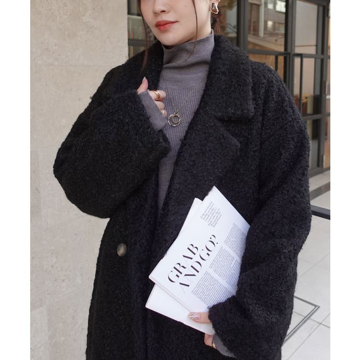 ダークブラック | シャギーテーラーコート | CORNERS 