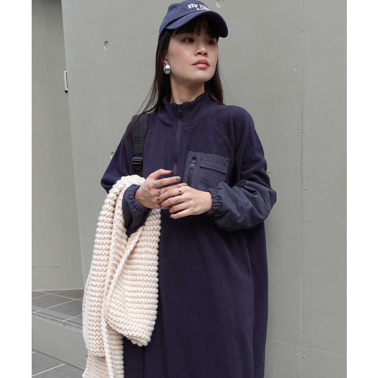 フリースハーフzipワンピース[品番：TRIW0003844]｜CORNERS （コーナー