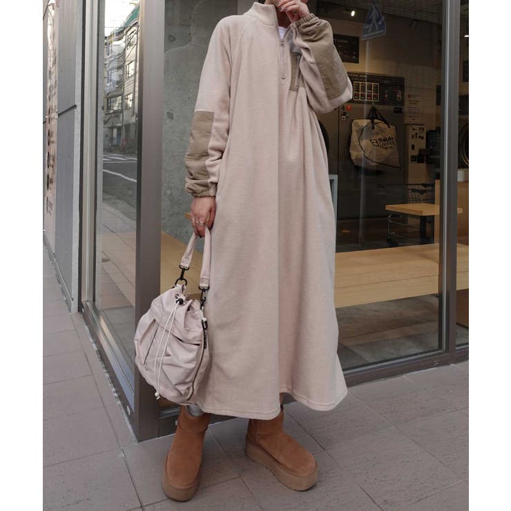 フリースハーフzipワンピース[品番：TRIW0003844]｜CORNERS （コーナー