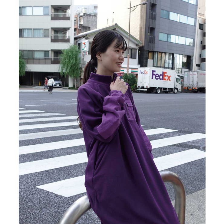 フリースハーフzipワンピース[品番：TRIW0003844]｜CORNERS （コーナー