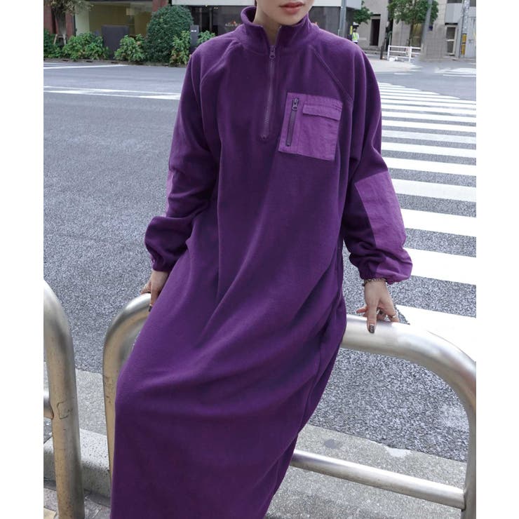 フリースハーフzipワンピース[品番：TRIW0003844]｜CORNERS （コーナー