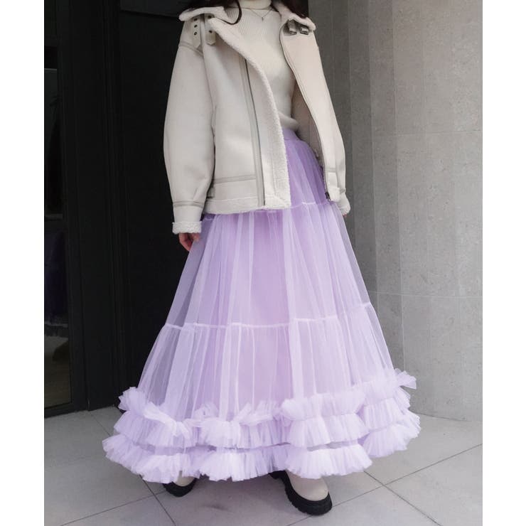 チュールティアードスカート フリル ディズニー[品番