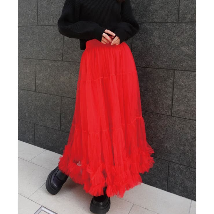 レッド | チュールティアードスカート フリル ディズニー | CORNERS 