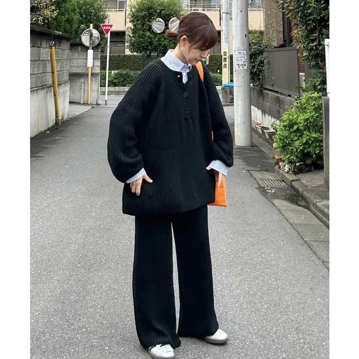 CORNERS by KR】ローゲージニットパンツ【セットアップ可能】[品番