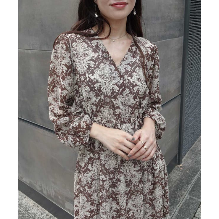 ペイズリー柄カシュクールワンピース | CORNERS  | 詳細画像4 