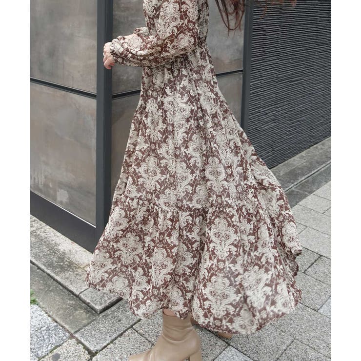 人気定番の ペイズリー柄カシュクールワンピース[品番：TRIW0003899 ワンピース