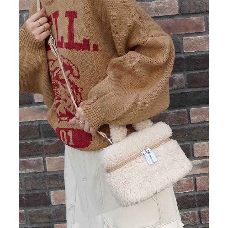 アイボリー | ボアバニティミニバッグ | CORNERS 