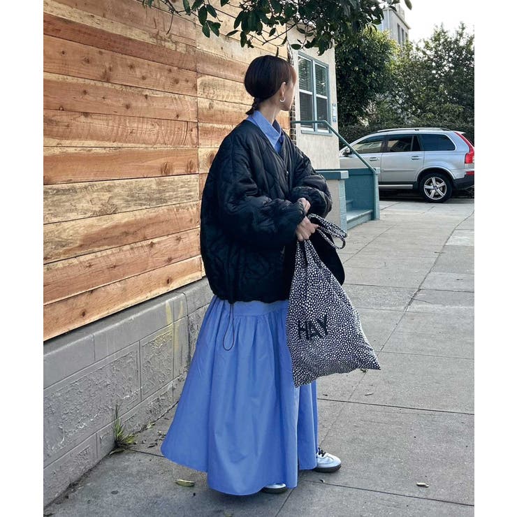 CORNERS by KR】長袖サイドギャザーシャツワンピース[品番