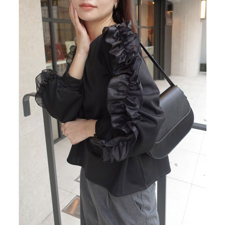 袖オーガンジーフリルプルオーバー[品番：TRIW0003889]｜CORNERS