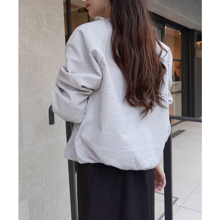 ふくれジャガードバルーンジップブルゾン | CORNERS  | 詳細画像9 