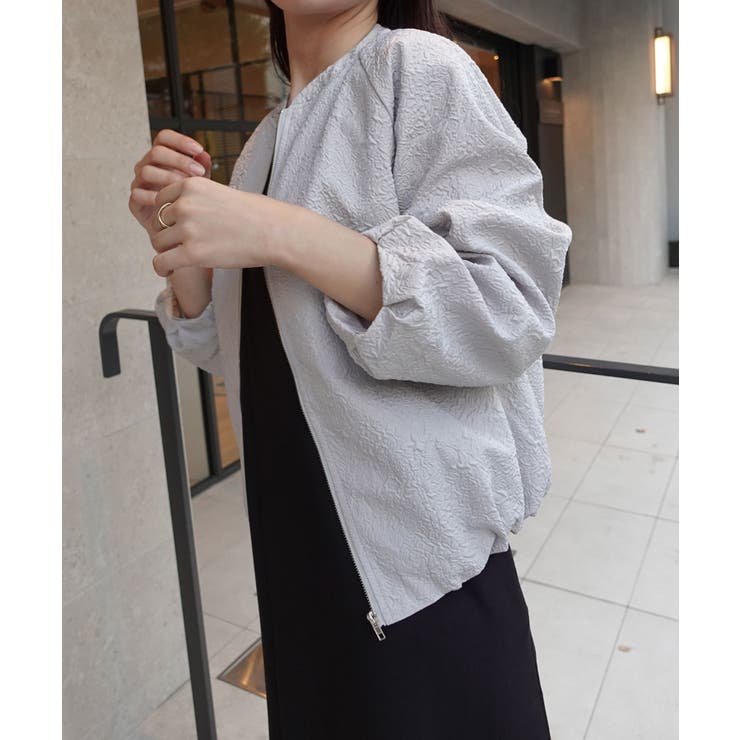 ふくれジャガードバルーンジップブルゾン[品番：TRIW0003905]｜CORNERS